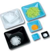 Disposable weighing boats, standard, 85 x 85 x 24mm (White) (ANTI-STATIC) (Per pack of 500 pcs)