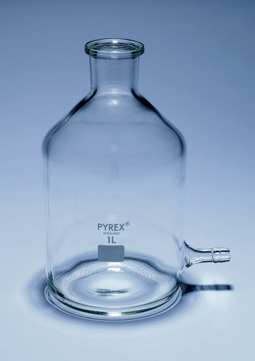 Glass aspirator bottle 500ml, unground