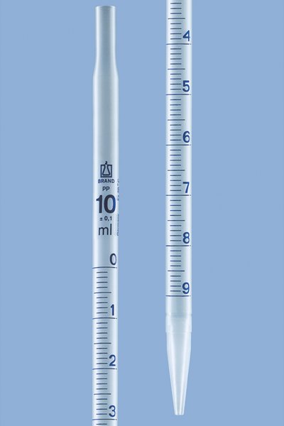 Plastic graduated pipette 1ml, PP (Per pack of 12 pcs)