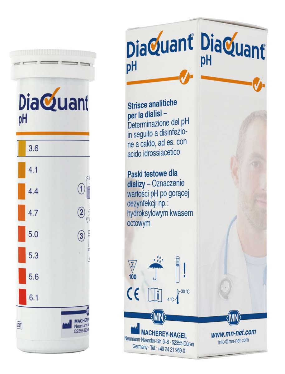 DiaQuant pH 3.6 - 6.1 (Tube of 100 test strips)