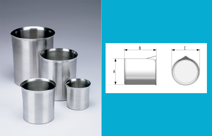 Aluminium beaker 1L, with spout