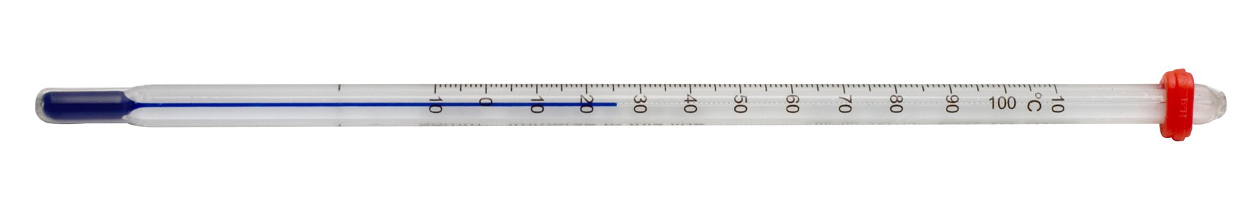 H-B DURAC Plus PFA Safety Coated Liquid-In-Glass Thermometer; 0 to 300F, 76mm Immersion, Organic Liquid Fill
