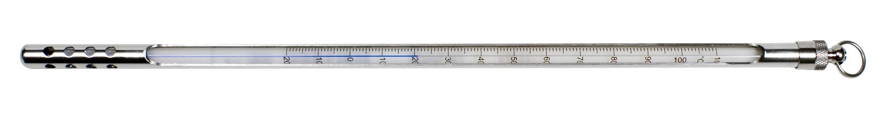 H-B DURAC Plus Armored Liquid-In-Glass Thermometer; -20 to 150C, 76mm Immersion, Organic Liquid Fill