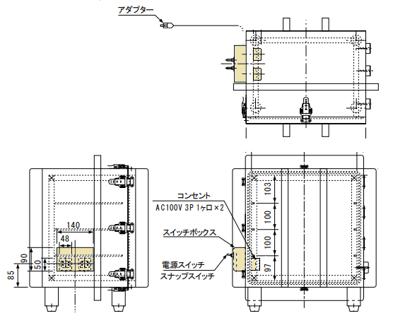 Vacuum Desiccator with Power Supply Outlet