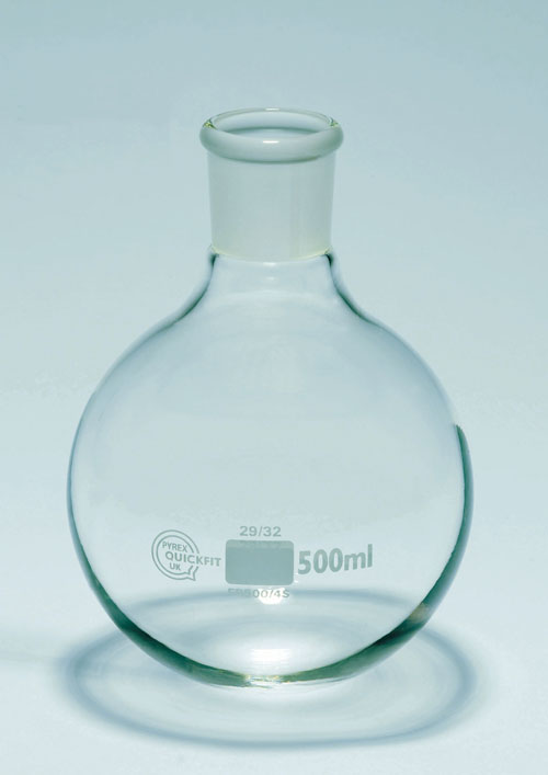 Round bottom flask 25ml, short neck, 24/29