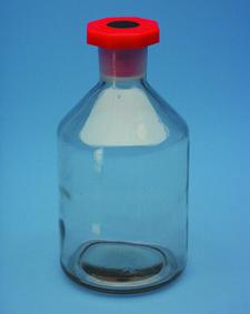 Clear glass reagent bottle 500ml, with PP stopper